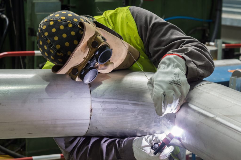 welder working on custom project